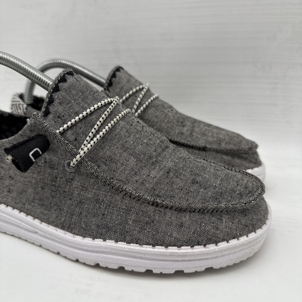 Hey Dude Wendy Womens Chambray Onyx Canvas Slip On Loafers Size 9 Shoes - Picture 16 of 16